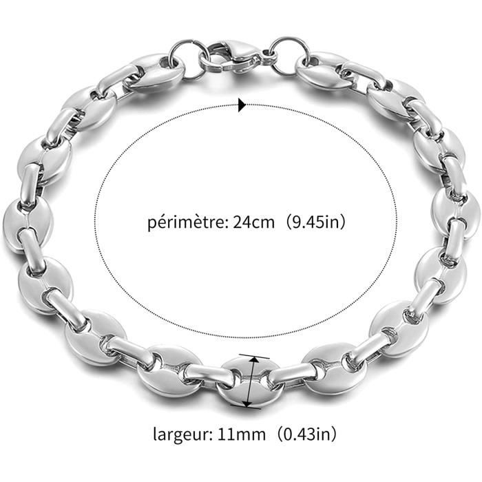 Découvrez l&rsquo;Élégance de la Gourmette Homme Graine de Café