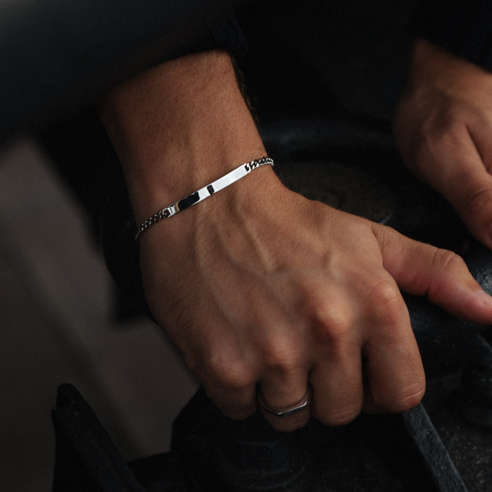 bracelet homme personnalisé argent
