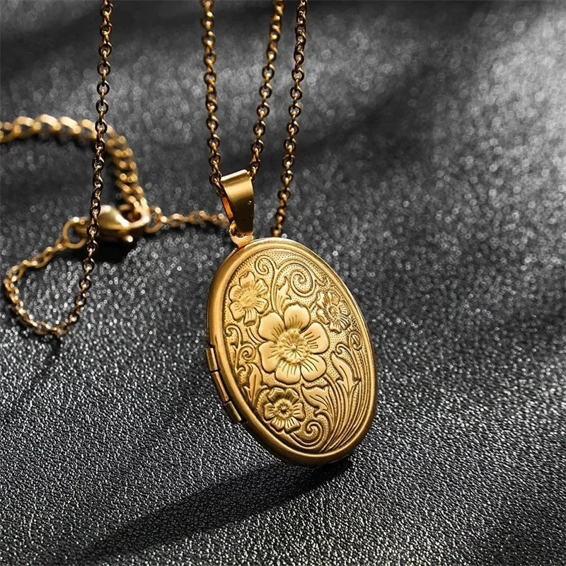 collier medaillon femme